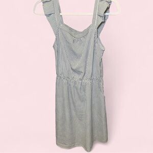 Monteau blue and white striped dress